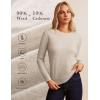 imageGRACE KARIN Cashmere Sweaters for Women Lightweight Merino Wool Sweater Cozy Fitted Pullover Fall Fashion 2025 with SocksAlmond