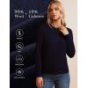 imageGRACE KARIN Cashmere Sweaters for Women Lightweight Merino Wool Sweater Cozy Fitted Pullover Fall Fashion 2025 with SocksNavy