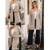 imageGRACE KARIN Fall Long Cardigans for Women 2025 Open Front Long Sleeve Sweaters Early Fall Fashion OutfitsKhaki