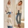 imageGRACE KARIN Long Sleeve Cardigan Sweaters for Women Button Up Knit Blazer Lightweight Business Casual Peplum TopsBeige