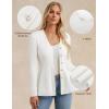 imageGRACE KARIN Long Sleeve Cardigan Sweaters for Women Button Up Knit Blazer Lightweight Business Casual Peplum TopsIvory White