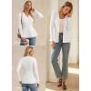imageGRACE KARIN Long Sleeve Cardigan Sweaters for Women Button Up Knit Blazer Lightweight Business Casual Peplum TopsIvory White