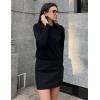 imageGRACE KARIN Long Sleeve Sweaters Merino Wool Blend Lightweight Crewneck Sweater 2025 Fall Fashion Pullover Knit TopsBlack