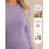 imageGRACE KARIN Long Sleeve Sweaters Merino Wool Blend Lightweight Crewneck Sweater 2025 Fall Fashion Pullover Knit TopsLilac