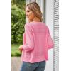 imageGRACE KARIN Womens 2025 Cropped Cardigan 34 Sleeve Lightweight Crochet Shrug HollowedOut Knit Sweater TopsLight Pink