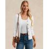 imageGRACE KARIN Womens Fall Knit Cardigan Trendy 2025 Long Sleeve Lightweight Button Up Sweater Open Front Casual JacketBright White