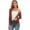 imageGRACE KARIN Womens Fall Knit Cardigan Trendy 2025 Long Sleeve Lightweight Button Up Sweater Open Front Casual JacketCaramel
