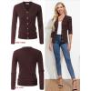 imageGRACE KARIN Womens Fall Knit Cardigan Trendy 2025 Long Sleeve Lightweight Button Up Sweater Open Front Casual JacketCoffee