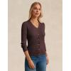 imageGRACE KARIN Womens Fall Knit Cardigan Trendy 2025 Long Sleeve Lightweight Button Up Sweater Open Front Casual JacketCoffee
