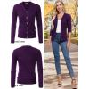 imageGRACE KARIN Womens Fall Knit Cardigan Trendy 2025 Long Sleeve Lightweight Button Up Sweater Open Front Casual JacketDark Purple