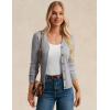 imageGRACE KARIN Womens Fall Knit Cardigan Trendy 2025 Long Sleeve Lightweight Button Up Sweater Open Front Casual JacketFlower Grey