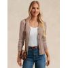 imageGRACE KARIN Womens Fall Knit Cardigan Trendy 2025 Long Sleeve Lightweight Button Up Sweater Open Front Casual JacketMid Khaki