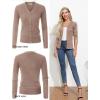 imageGRACE KARIN Womens Fall Knit Cardigan Trendy 2025 Long Sleeve Lightweight Button Up Sweater Open Front Casual JacketMid Khaki