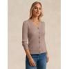 imageGRACE KARIN Womens Fall Knit Cardigan Trendy 2025 Long Sleeve Lightweight Button Up Sweater Open Front Casual JacketMid Khaki