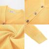 imageGRACE KARIN Womens Fall Knit Cardigan Trendy 2025 Long Sleeve Lightweight Button Up Sweater Open Front Casual JacketMid Yellow