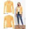 imageGRACE KARIN Womens Fall Knit Cardigan Trendy 2025 Long Sleeve Lightweight Button Up Sweater Open Front Casual JacketMid Yellow