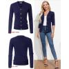 imageGRACE KARIN Womens Fall Knit Cardigan Trendy 2025 Long Sleeve Lightweight Button Up Sweater Open Front Casual JacketNavy