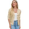 imageGRACE KARIN Womens Fall Knit Cardigan Trendy 2025 Long Sleeve Lightweight Button Up Sweater Open Front Casual JacketNude