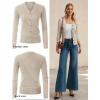 imageGRACE KARIN Womens Fall Knit Cardigan Trendy 2025 Long Sleeve Lightweight Button Up Sweater Open Front Casual JacketOatmeal