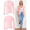 imageGRACE KARIN Womens Fall Knit Cardigan Trendy 2025 Long Sleeve Lightweight Button Up Sweater Open Front Casual JacketPink