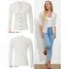 imageGRACE KARIN Womens Fall Knit Cardigan Trendy 2025 Long Sleeve Lightweight Button Up Sweater Open Front Casual JacketWhite