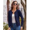 imageGRACE KARIN Womens Long Sleeve Button Up Cable Knit Cardigan Lightweight 2025 Crewneck Button Down Sweaters for WomenNavy Blue