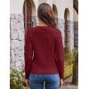 imageGRACE KARIN Womens Long Sleeve Button Up Cable Knit Cardigan Lightweight 2025 Crewneck Button Down Sweaters for WomenWine Red