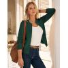 imageGRACE KARIN Womens Long Sleeve Zip Up Cardigan Sweaters Lightweight Fall Fashion Sweater Jacket Knitted SweatershirtsDark Green