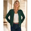 imageGRACE KARIN Womens Long Sleeve Zip Up Cardigan Sweaters Lightweight Fall Fashion Sweater Jacket Knitted SweatershirtsDark Green