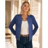imageGRACE KARIN Womens Long Sleeve Zip Up Cardigan Sweaters Lightweight Fall Fashion Sweater Jacket Knitted SweatershirtsDenim Blue