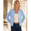 imageGRACE KARIN Womens Long Sleeve Zip Up Cardigan Sweaters Lightweight Fall Fashion Sweater Jacket Knitted SweatershirtsLight Blue