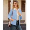 imageGRACE KARIN Womens Long Sleeve Zip Up Cardigan Sweaters Lightweight Fall Fashion Sweater Jacket Knitted SweatershirtsLight Blue