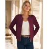 imageGRACE KARIN Womens Long Sleeve Zip Up Cardigan Sweaters Lightweight Fall Fashion Sweater Jacket Knitted SweatershirtsWine Red