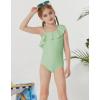 imageGRACE KARIN Girls One Piece Swimsuits with Mesh Skirt Bathing Suit Swimwear 614YGreen