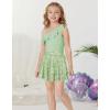 imageGRACE KARIN Girls One Piece Swimsuits with Mesh Skirt Bathing Suit Swimwear 614YGreen