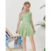 imageGRACE KARIN Girls One Piece Swimsuits with Mesh Skirt Bathing Suit Swimwear 614YGreen