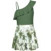 imageGRACE KARIN Girls One Piece Swimsuits with Mesh Skirt Bathing Suit Swimwear 614YGreen Coconut Tree