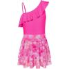 imageGRACE KARIN Girls One Piece Swimsuits with Mesh Skirt Bathing Suit Swimwear 614YHot Pink