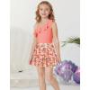 imageGRACE KARIN Girls One Piece Swimsuits with Mesh Skirt Bathing Suit Swimwear 614YOrange Pink Daisy