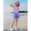 imageGRACE KARIN Girls One Piece Swimsuits with Mesh Skirt Bathing Suit Swimwear 614YPurple