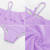 imageGRACE KARIN Girls One Piece Swimsuits with Mesh Skirt Bathing Suit Swimwear 614YPurple Tulip