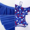imageGRACE KARIN Girls One Piece Swimsuits with Mesh Skirt Bathing Suit Swimwear 614YRed Blue Star
