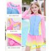 imageGRACE KARIN Girls Rash Guard Swimsuit 3 Pieces Bathing Suits Summer Beach Swimwear Pink Multicoloured 67 Years