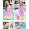 imageGRACE KARIN Girls Rash Guard Swimsuit 3 Pieces Bathing Suits Summer Beach Swimwear Pink Multicoloured 67 Years