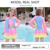 imageGRACE KARIN Girls Rash Guard Swimsuit 3 Pieces Bathing Suits Summer Beach Swimwear Pink Multicoloured 67 Years