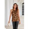 imageGRACE KARIN Halter Sequin Tank Tops for Women Sleeveless Sparkly Glitter Club Outfits Ruched Flowy Shiny Party Concert ShirtBrown