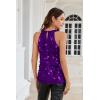 imageGRACE KARIN Halter Sequin Tank Tops for Women Sleeveless Sparkly Glitter Club Outfits Ruched Flowy Shiny Party Concert ShirtPurple