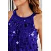 imageGRACE KARIN Halter Sequin Tank Tops for Women Sleeveless Sparkly Glitter Club Outfits Ruched Flowy Shiny Party Concert ShirtRoyal Blue