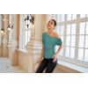 imageGRACE KARIN One Shoulder Summer Tops for Women Ruched Batwing Asymmetrical Tops Dressy Casual Party ShirtsGray Green