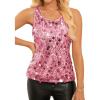 imageGRACE KARIN Womens Sequin Top Sleeveless Sparkly Dressy Tank Tops Vest Glitter Cocktail Party Shiny Club NightPink